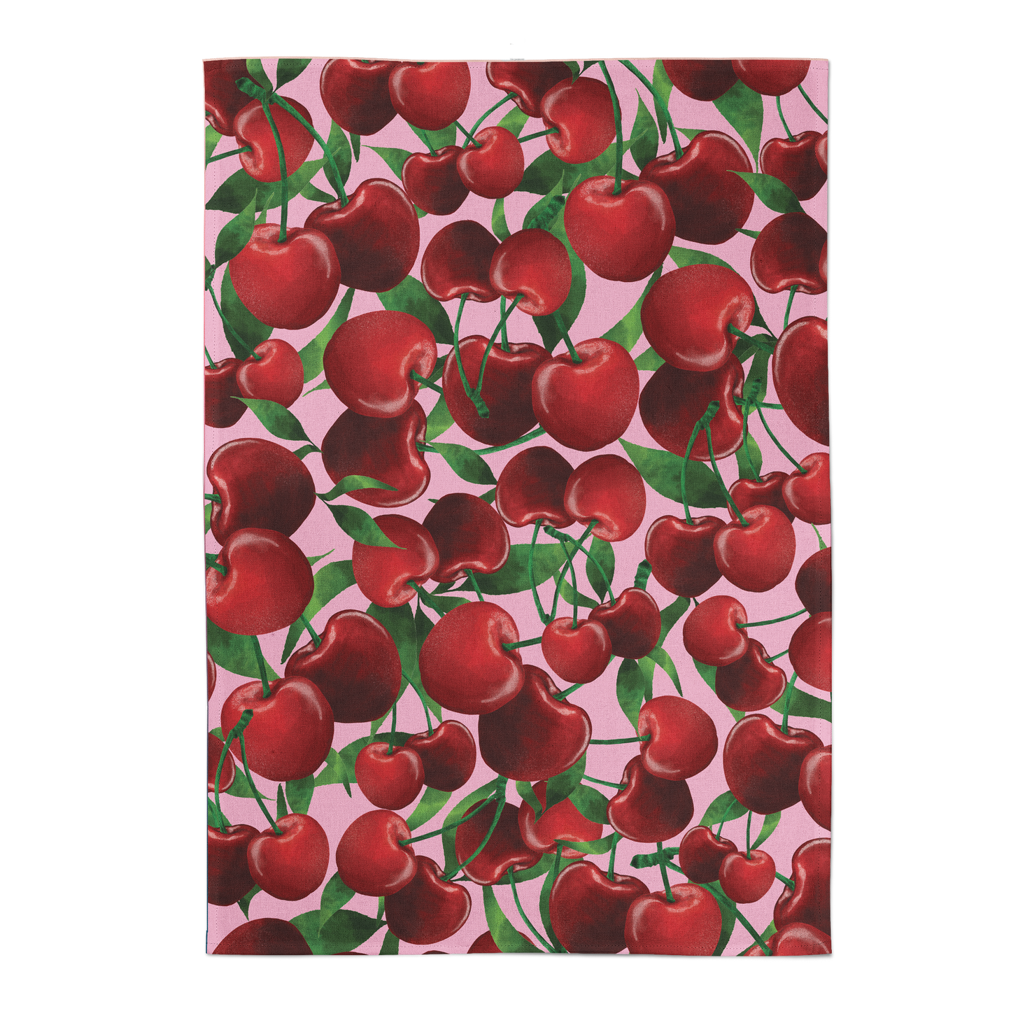 cherry pattern tea towel | Fawn & Thistle | Made in the UK