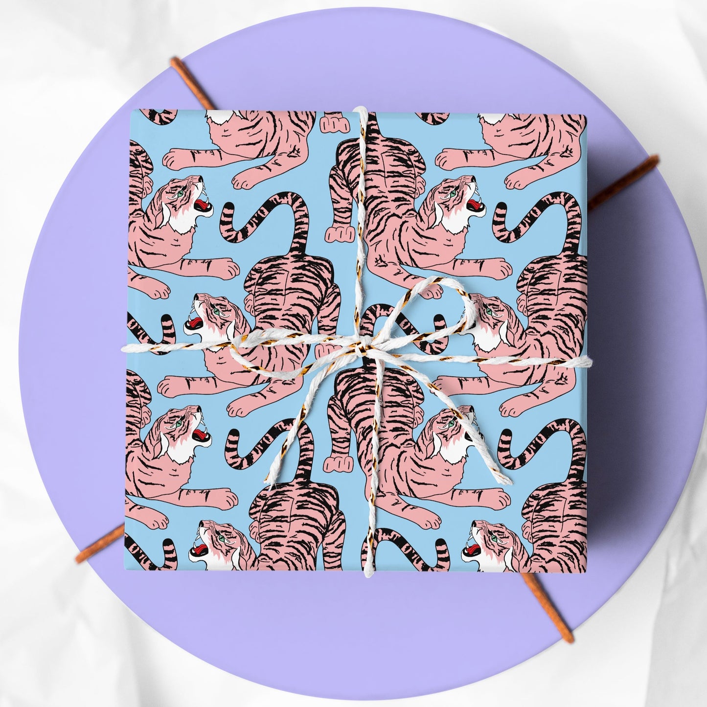 Tiger pattern gift wrap sheet | Fawn & Thistle