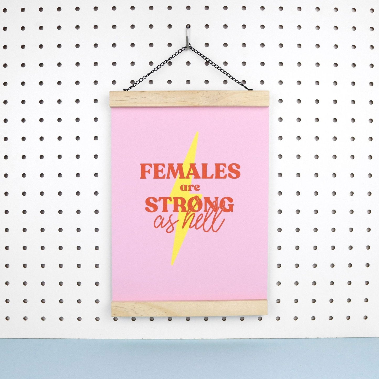 'Females are Strong as Hell' Art Print A4 - Fawn and Thistle -