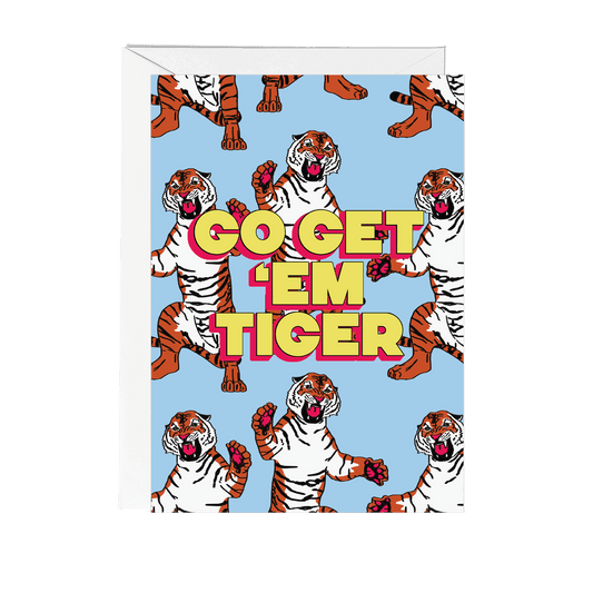 'Go Get 'Em Tiger' Greeting Card - Fawn and Thistle -