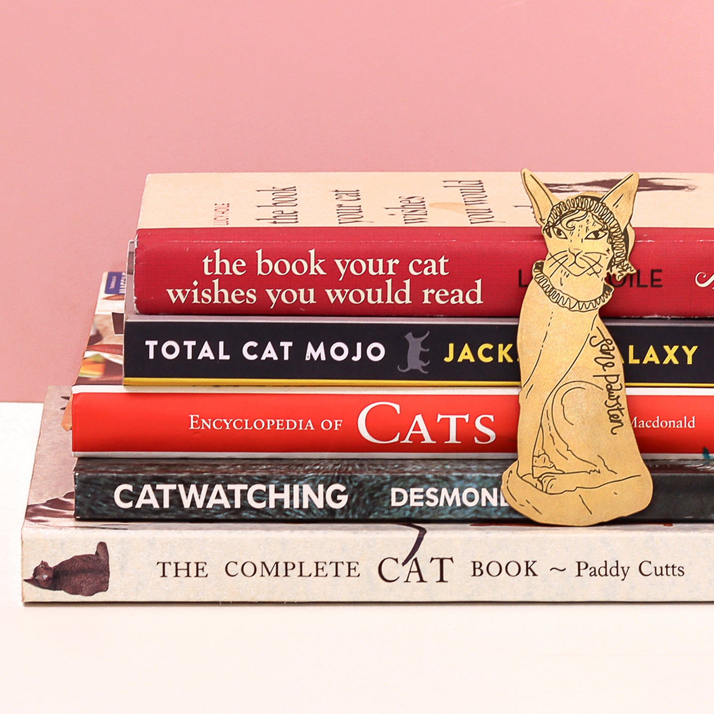 Jane Pawsten Cat Brass Bookmark | Jane Austen Gift | Cat Gift | Fawn & Thistle