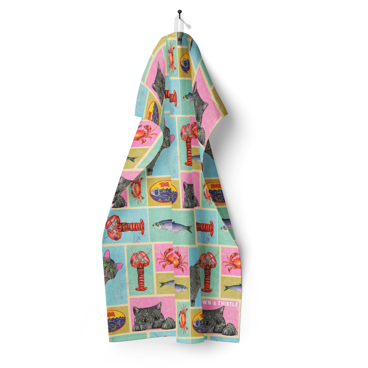 Cat's Kitchen Retro Tea Towel