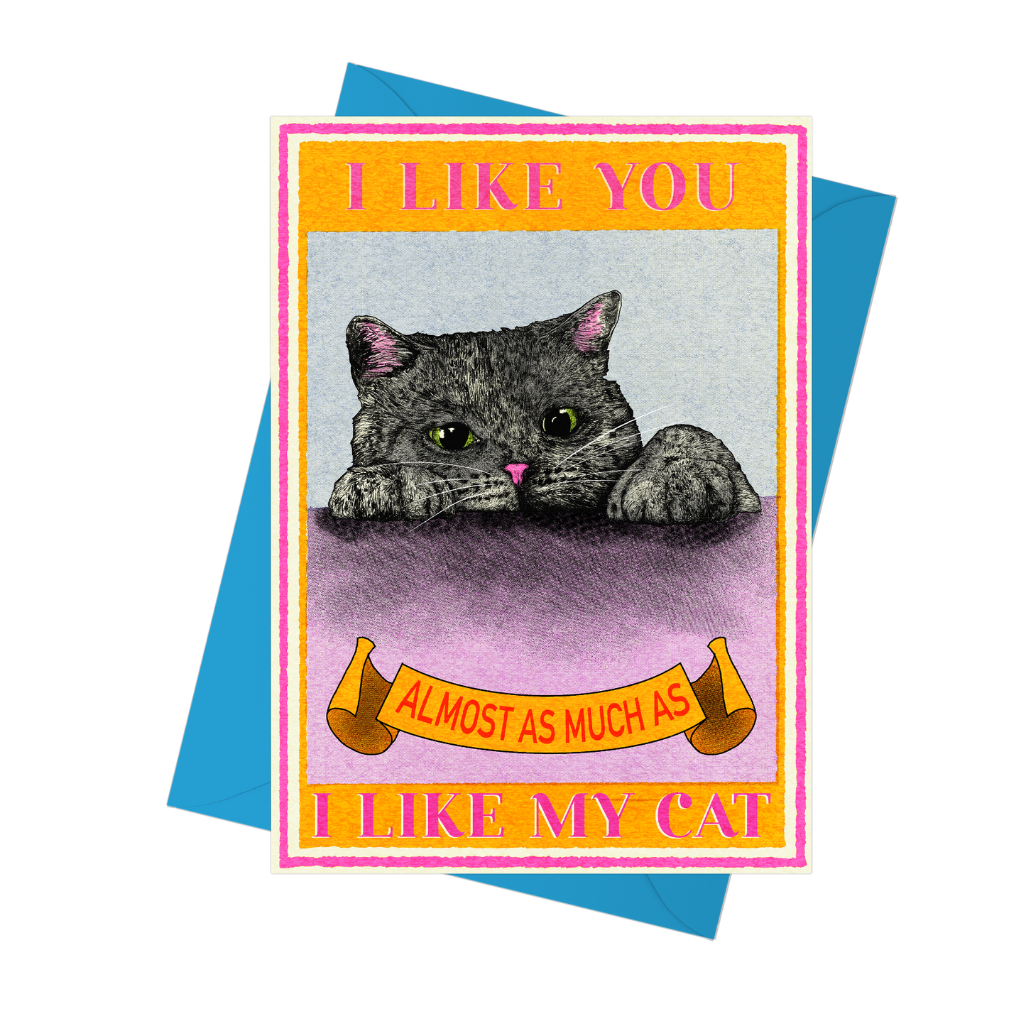 I Like You Cat Card by Fawn & Thistle