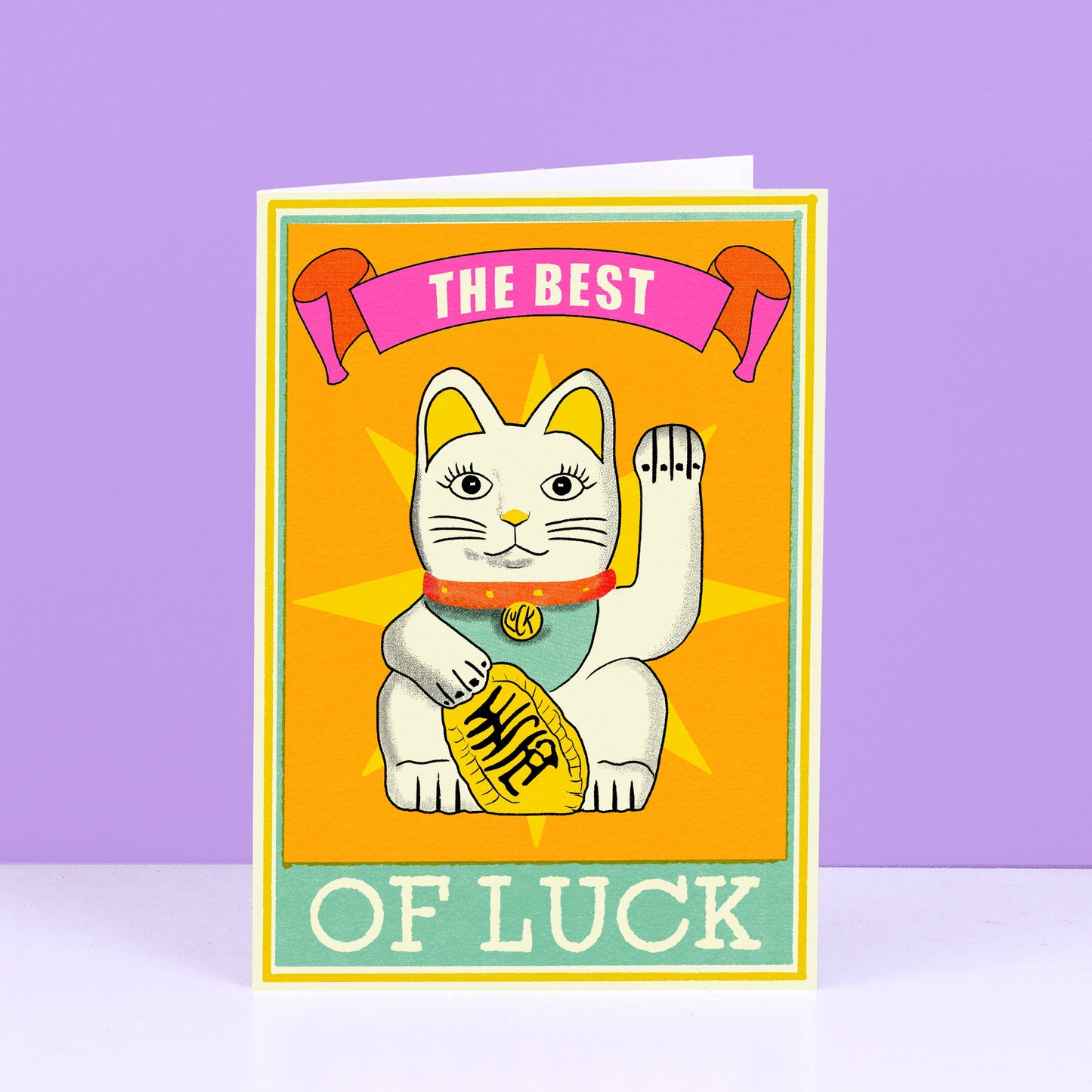 The Best Of Luck Cat Greeting Card