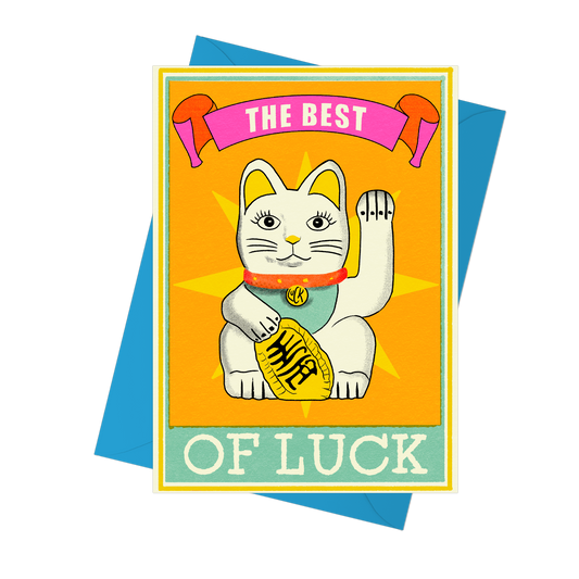 The Best Of Luck Cat Greeting Card