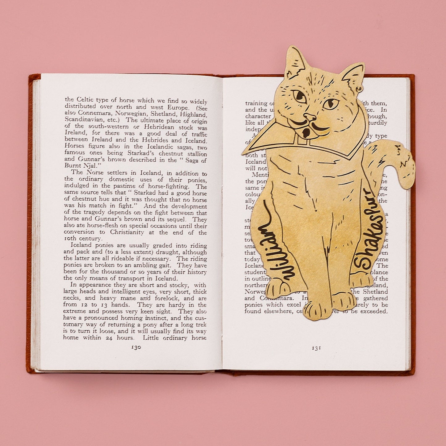 William Shakespurr cat bookmark | Fawn & Thistle
