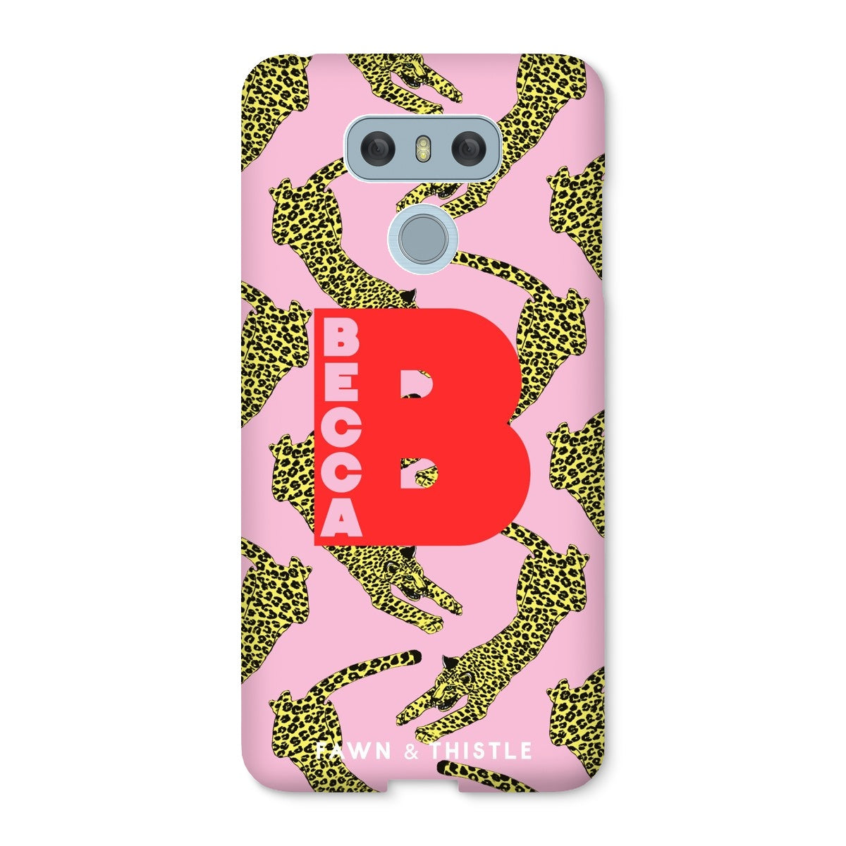 Leaping Leopard Personalised Phone Case