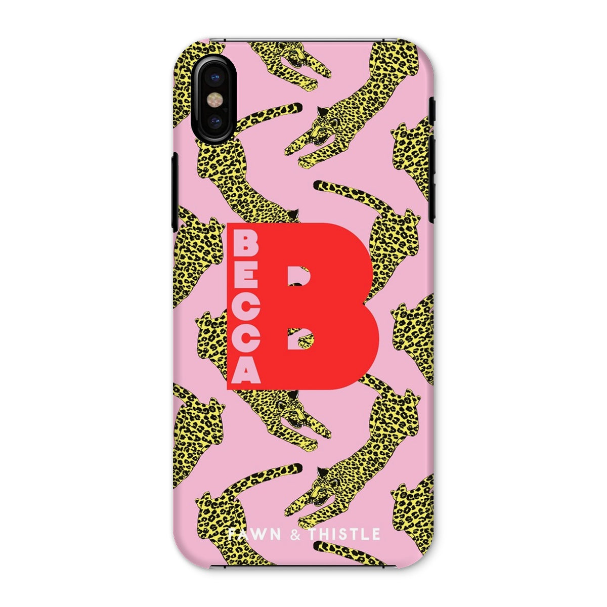 Leaping Leopard Personalised Phone Case