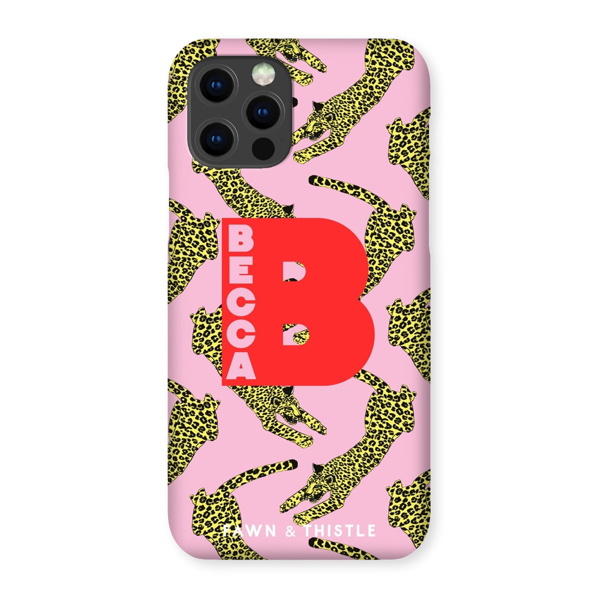 Leaping Leopard Personalised Phone Case