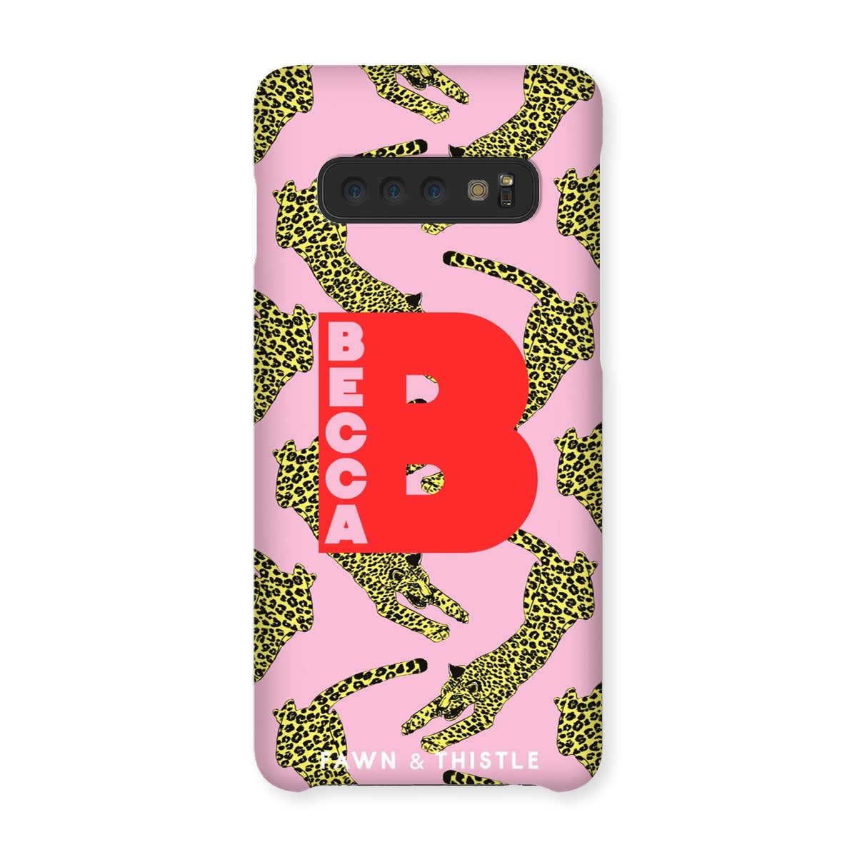 Leaping Leopard Personalised Phone Case
