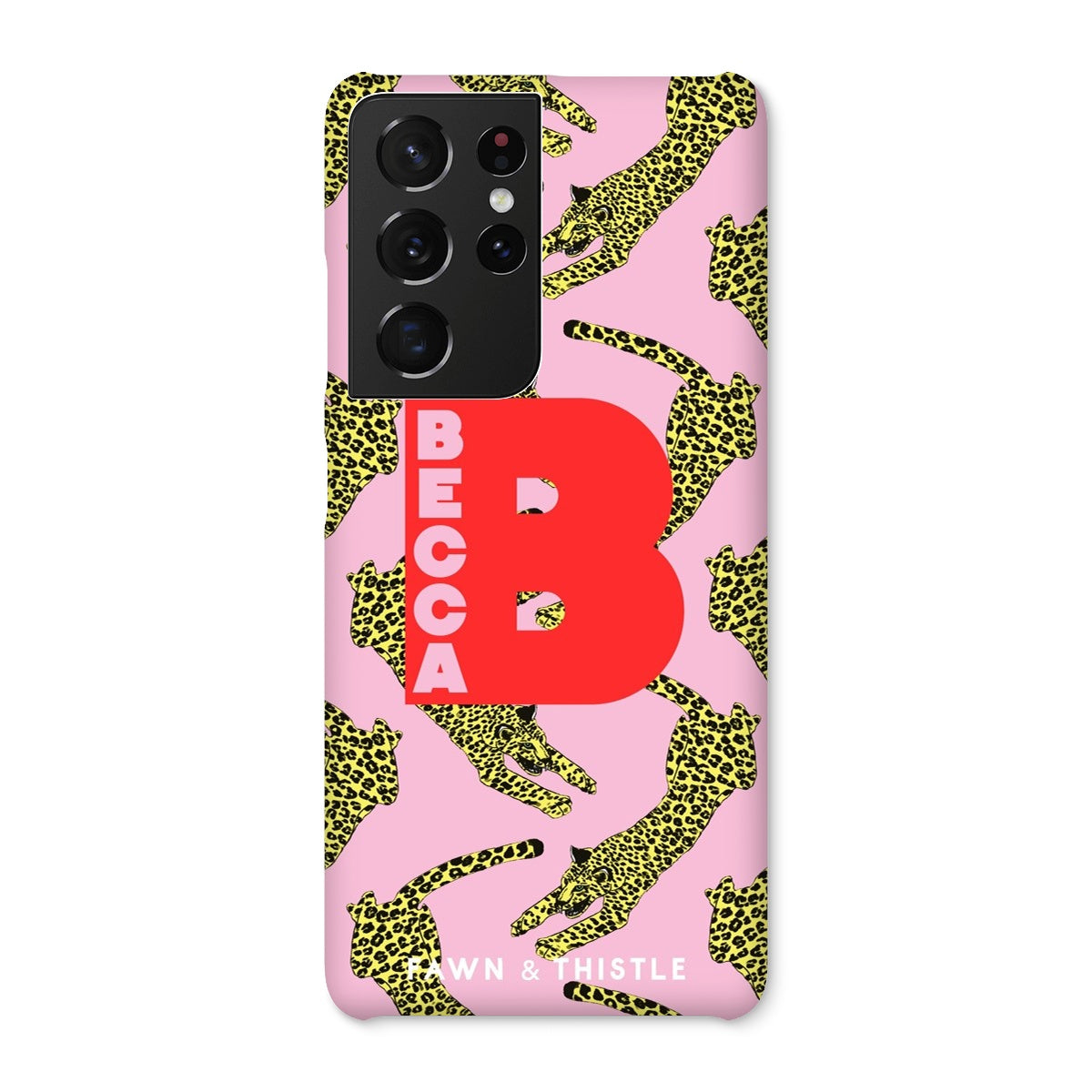 Leaping Leopard Personalised Phone Case