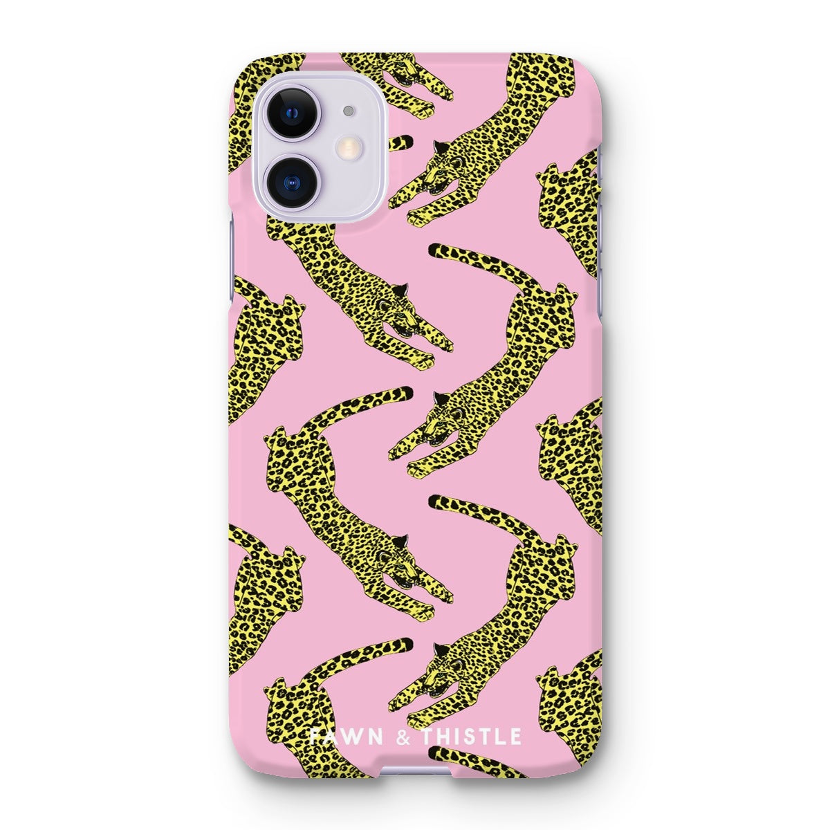 Leaping Leopard Pattern Phone Case