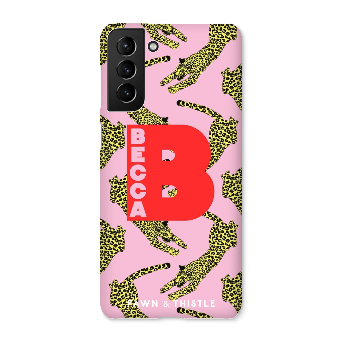 Leaping Leopard Personalised Phone Case