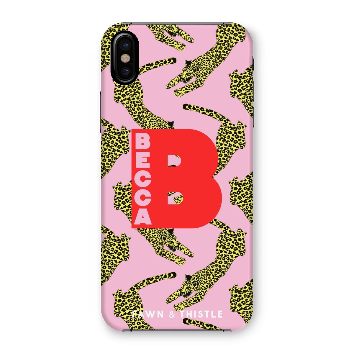 Leaping Leopard Personalised Phone Case