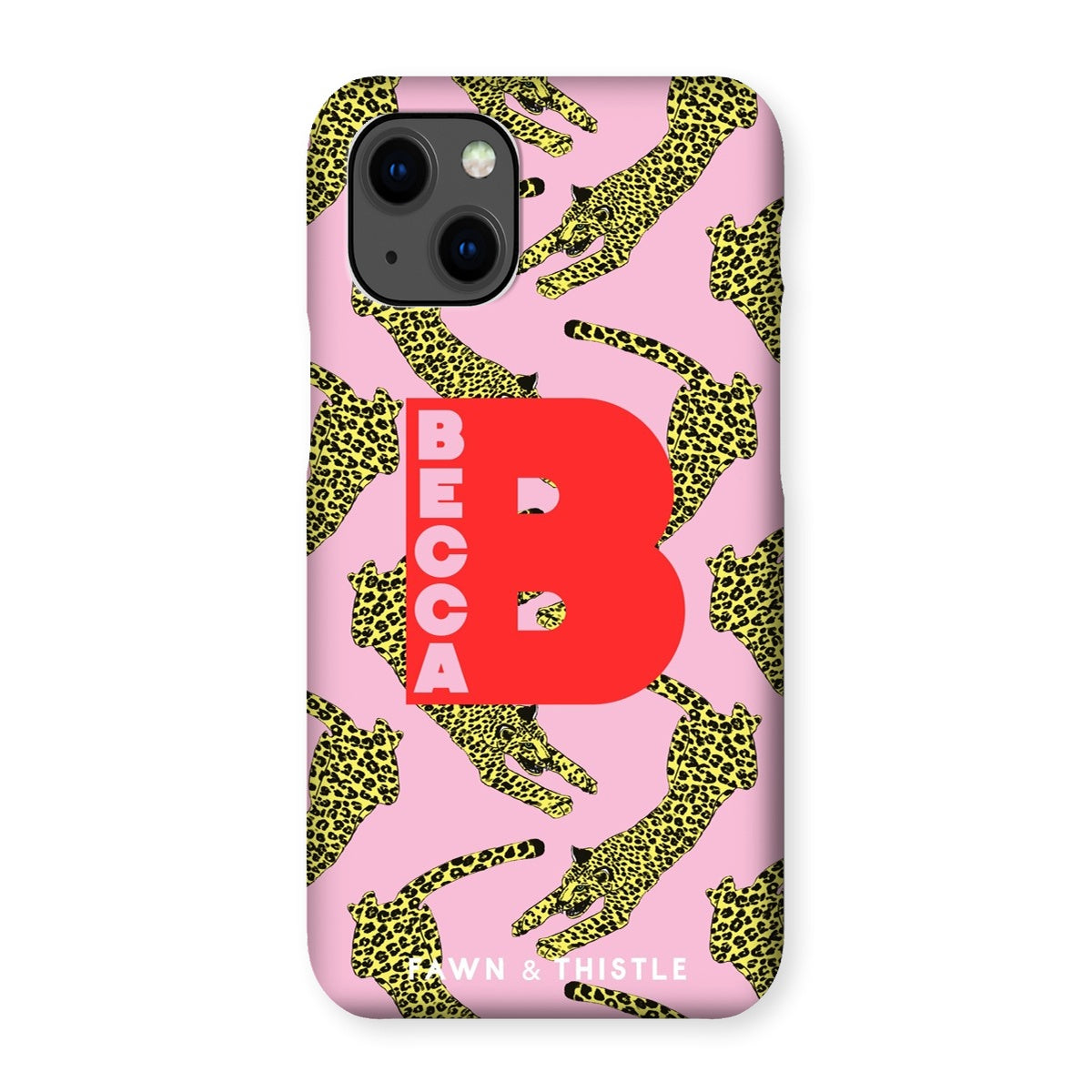 Leaping Leopard Personalised Phone Case