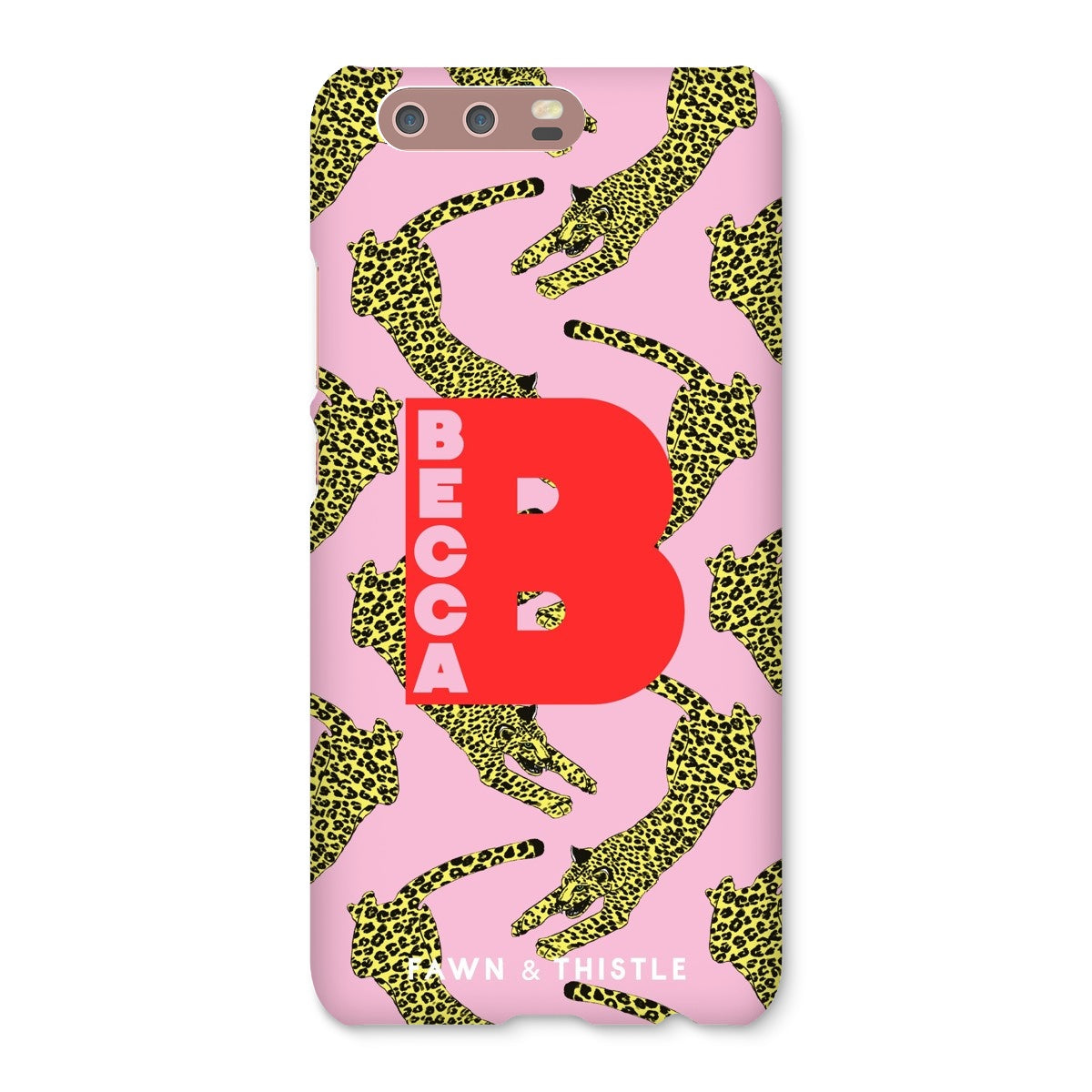 Leaping Leopard Personalised Phone Case