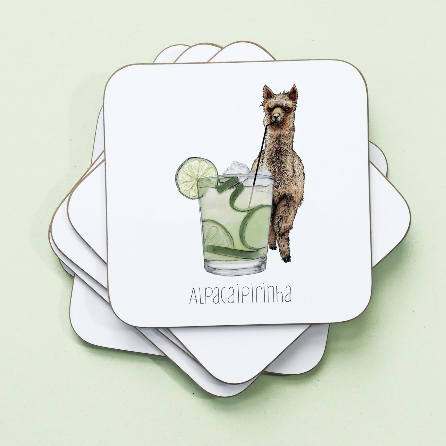 Alpacaipirinha Drinks Coaster - Fawn and Thistle