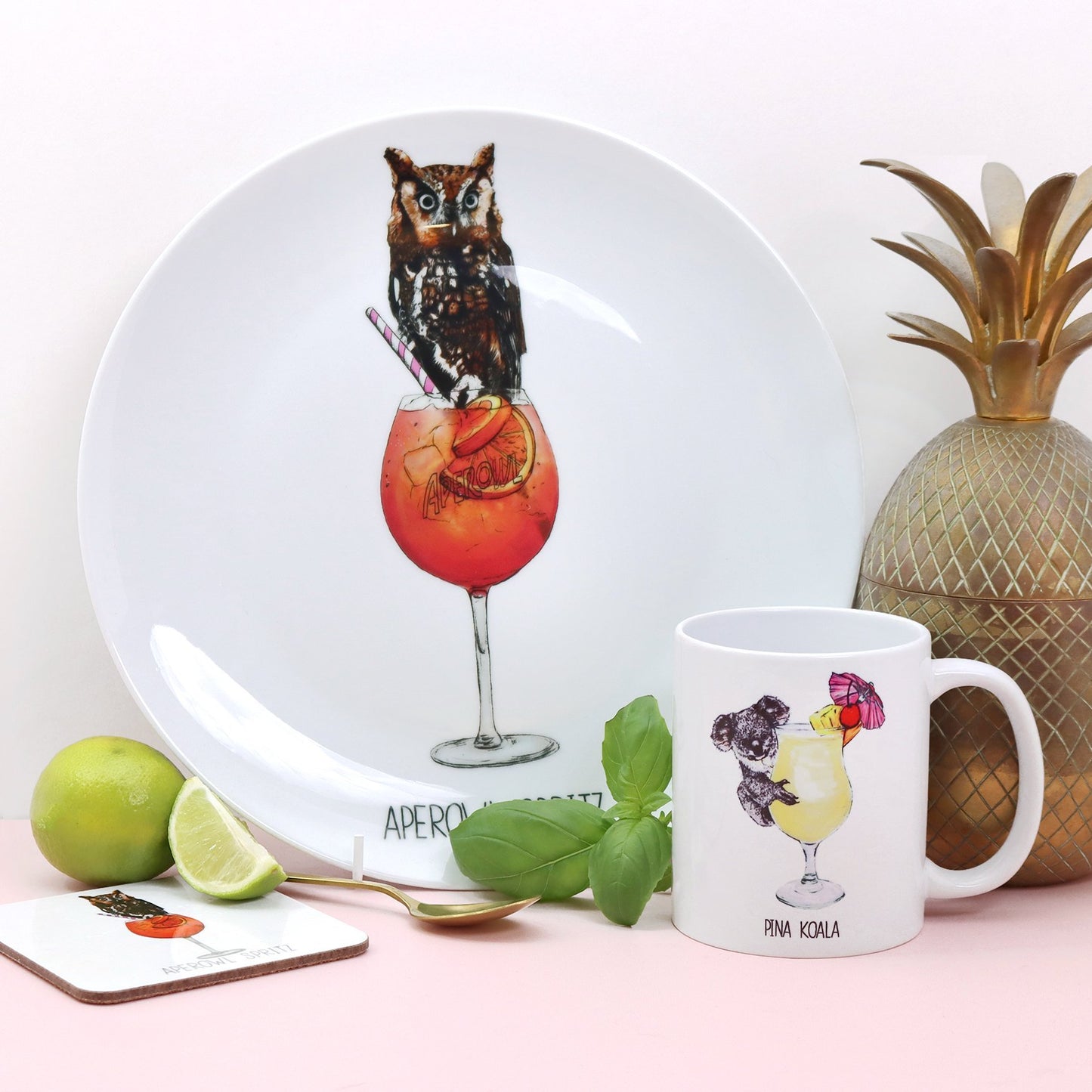 Aperowl Spritz 10" Plate - Fawn and Thistle