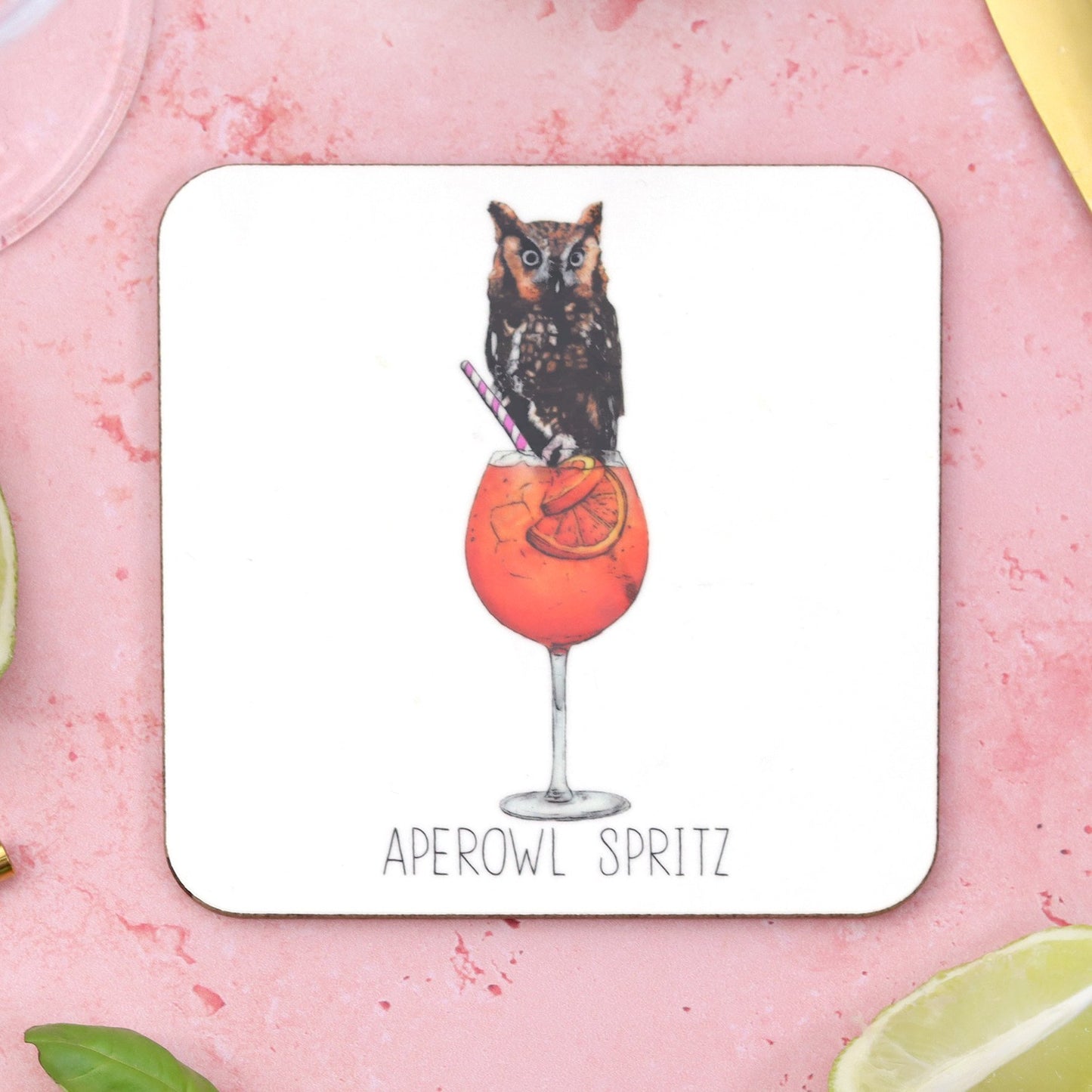 Aperowl Spritz Drinks Coaster - Fawn and Thistle