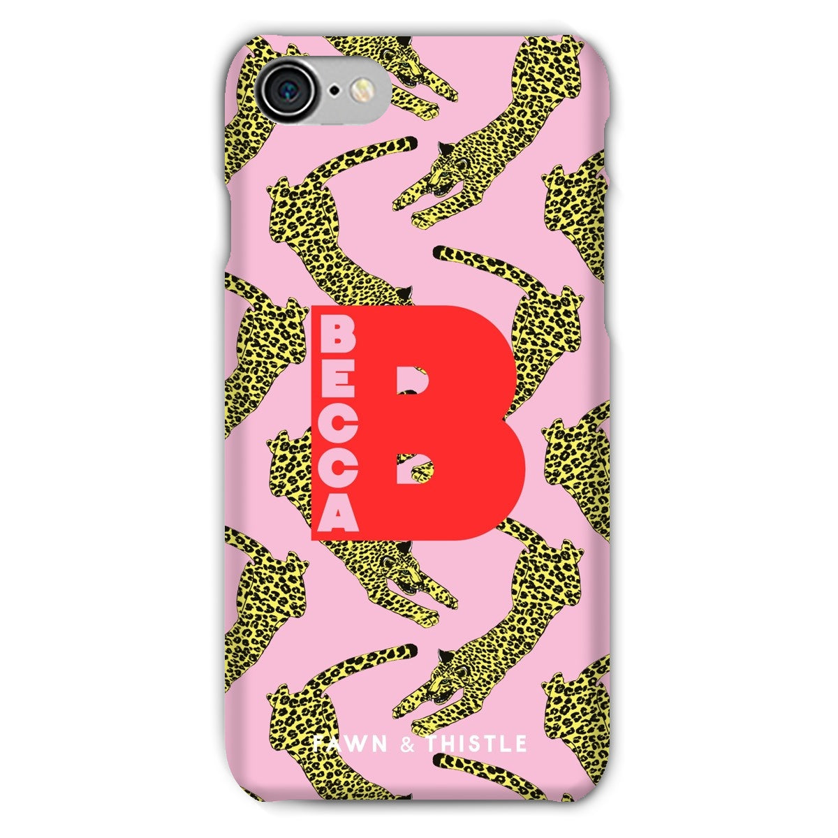 Leaping Leopard Personalised Phone Case