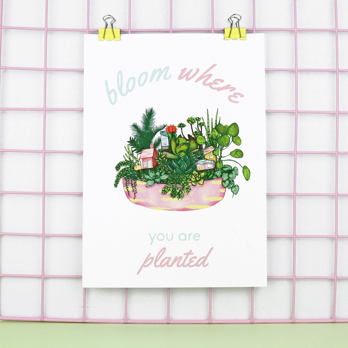 Bloom Where You Are Planted A3 Art Print - Fawn and Thistle