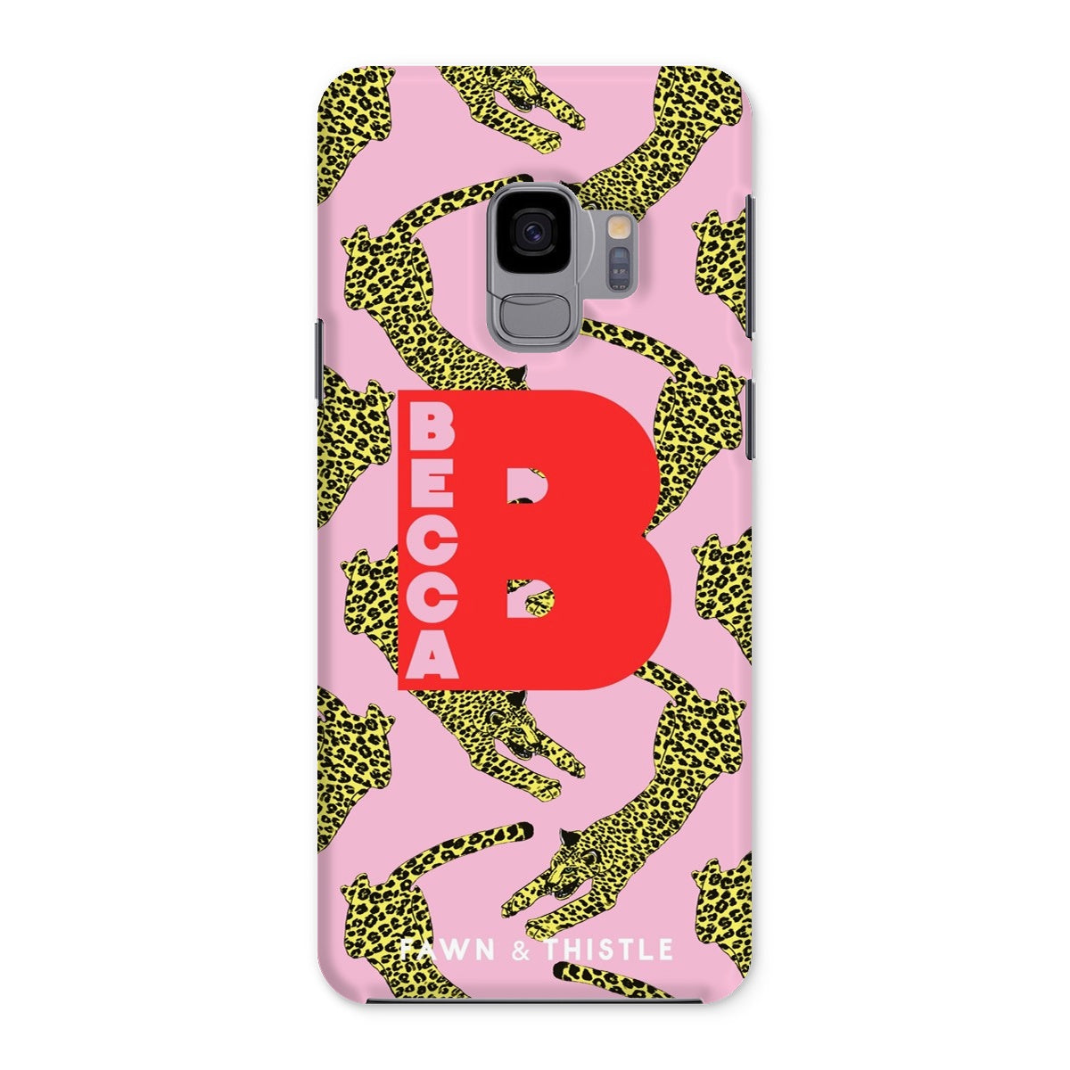 Leaping Leopard Personalised Phone Case