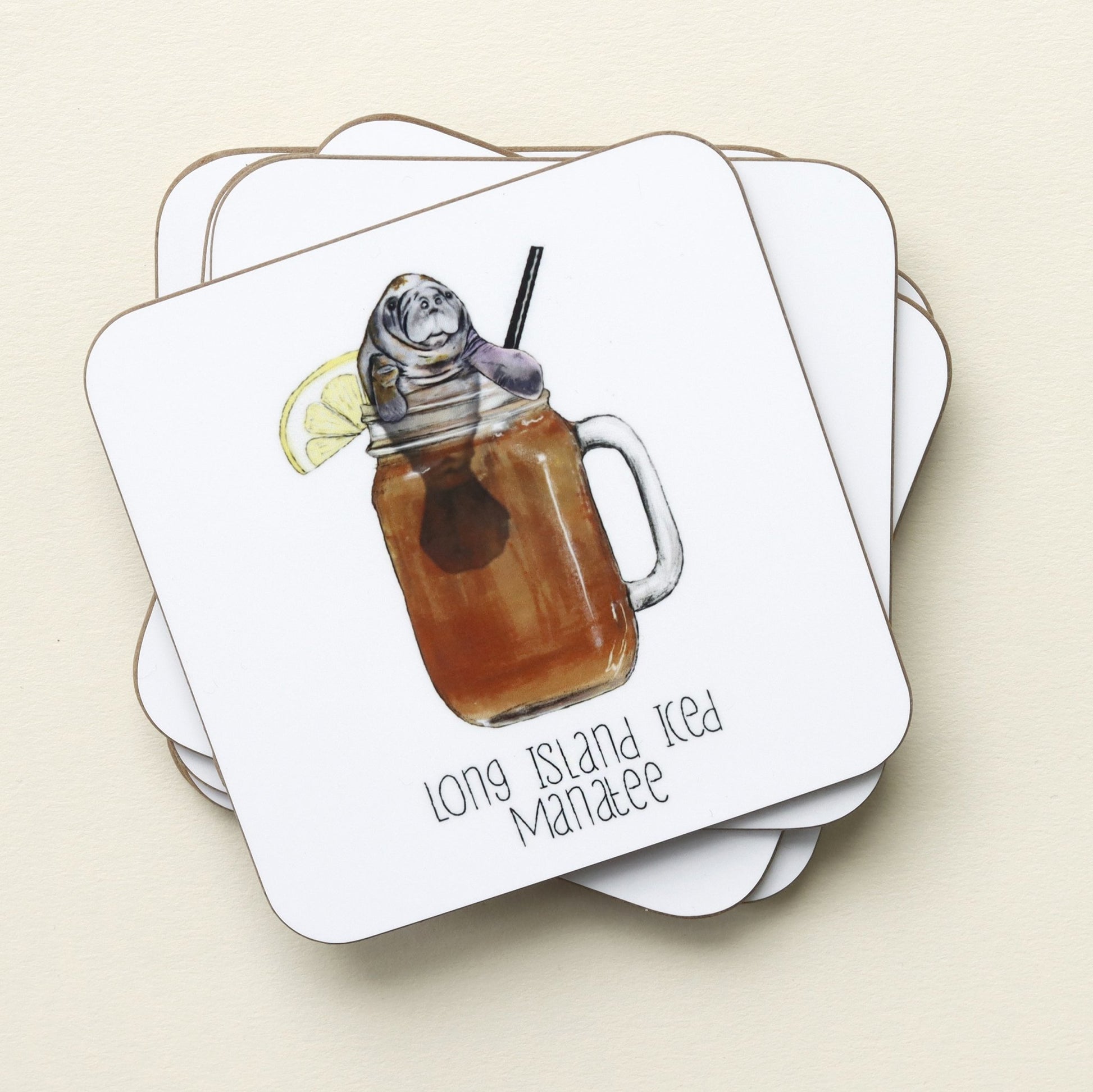 Cocktail Animals Coaster set - Fawn and Thistle