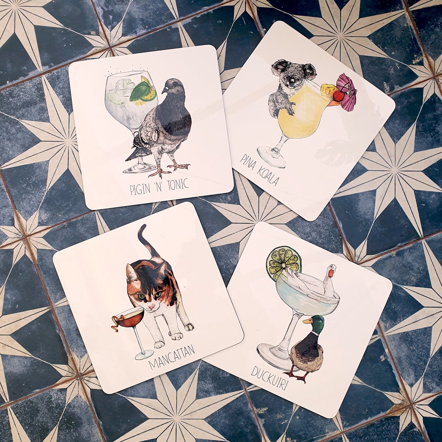 Cocktail Animals Placemat set - PRE ORDER - Fawn and Thistle