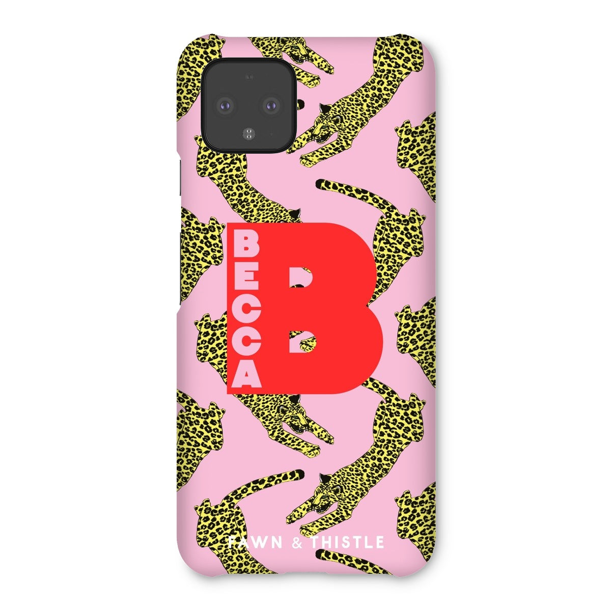 Leaping Leopard Personalised Phone Case