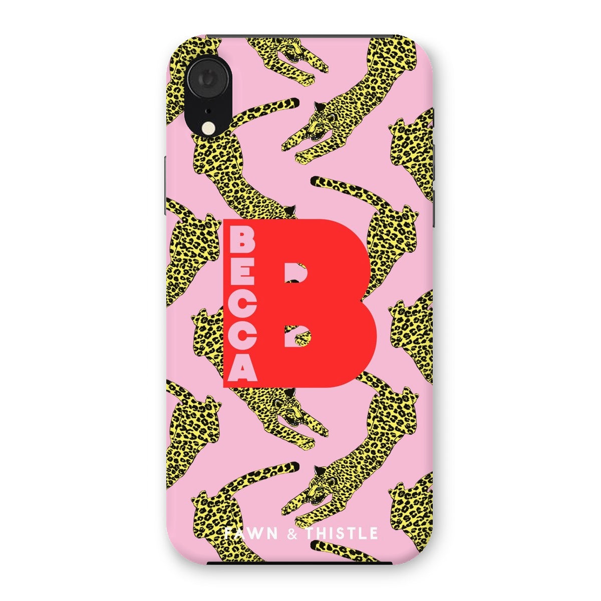 Leaping Leopard Personalised Phone Case