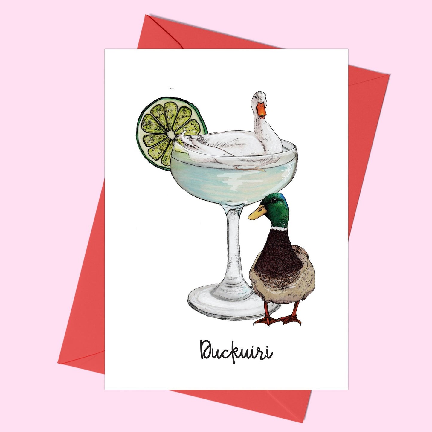 Duckuiri Cocktail Greeting Card - Fawn and Thistle