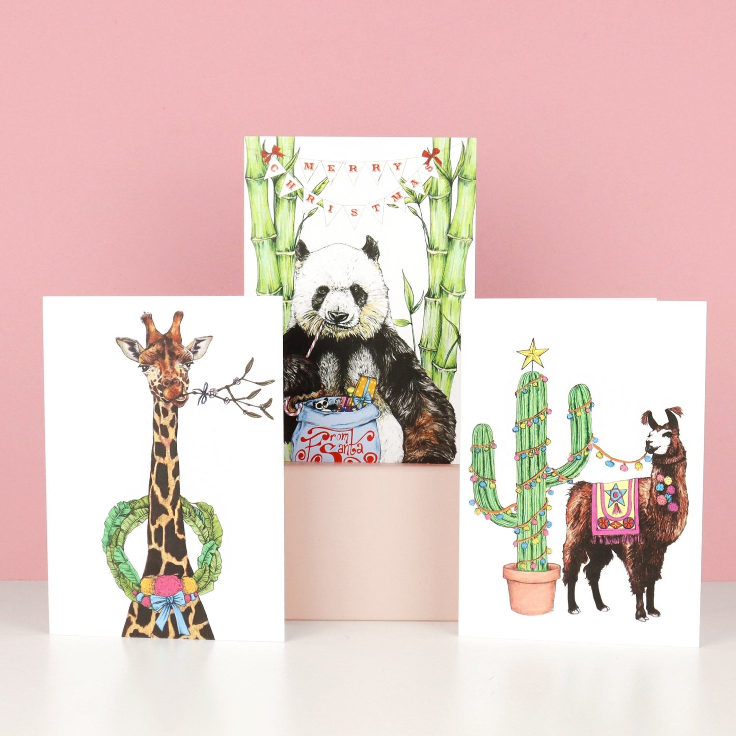 Festive Fiesta Giraffe Christmas Card - Fawn and Thistle