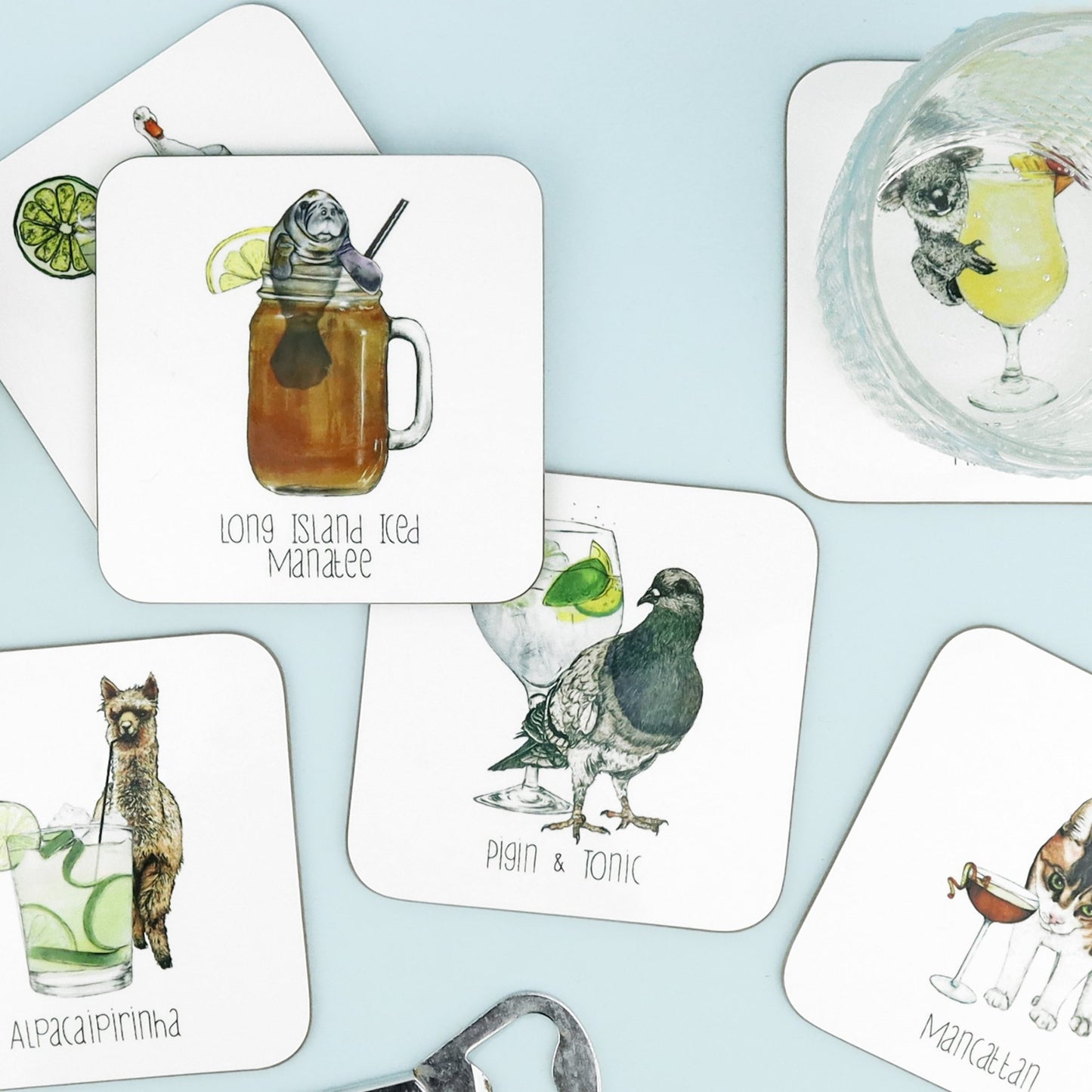 Mancattan Drinks Coaster - Fawn and Thistle