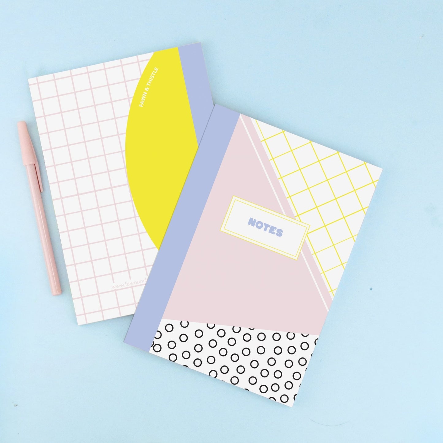 Memphis Plain Page Notebook - Fawn and Thistle
