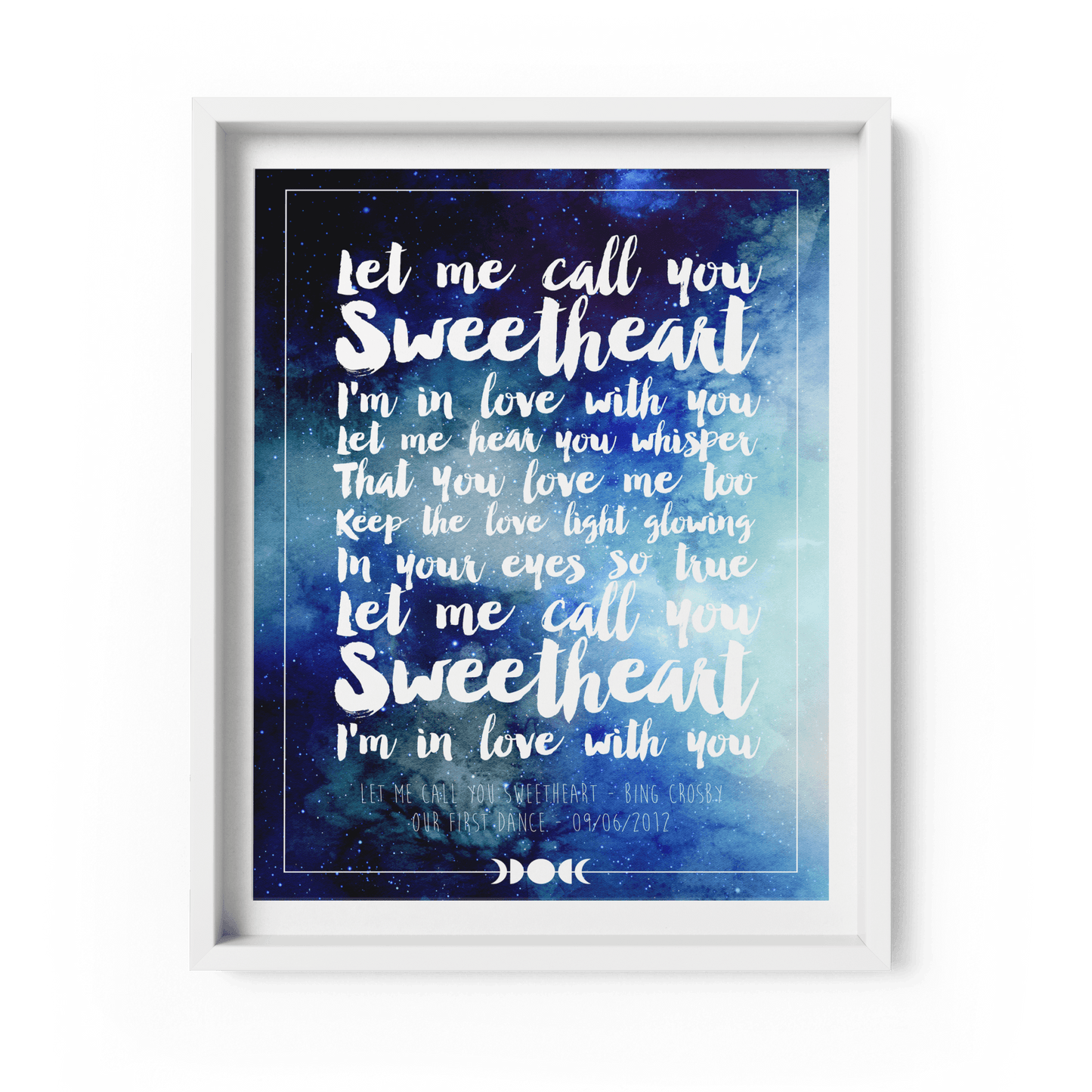 Personalised Favourite Song Lyrics Or Quote Print - Fawn and Thistle