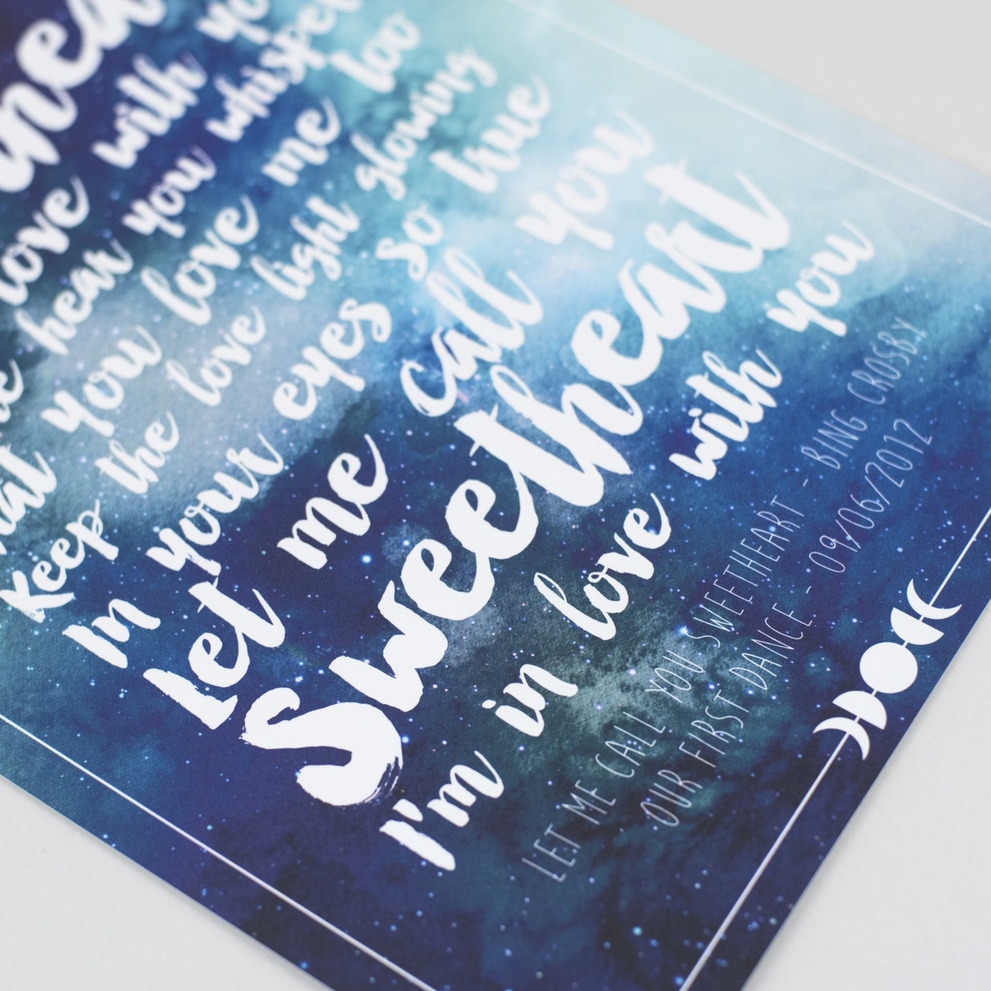 Personalised Favourite Song Lyrics Or Quote Print - Fawn and Thistle
