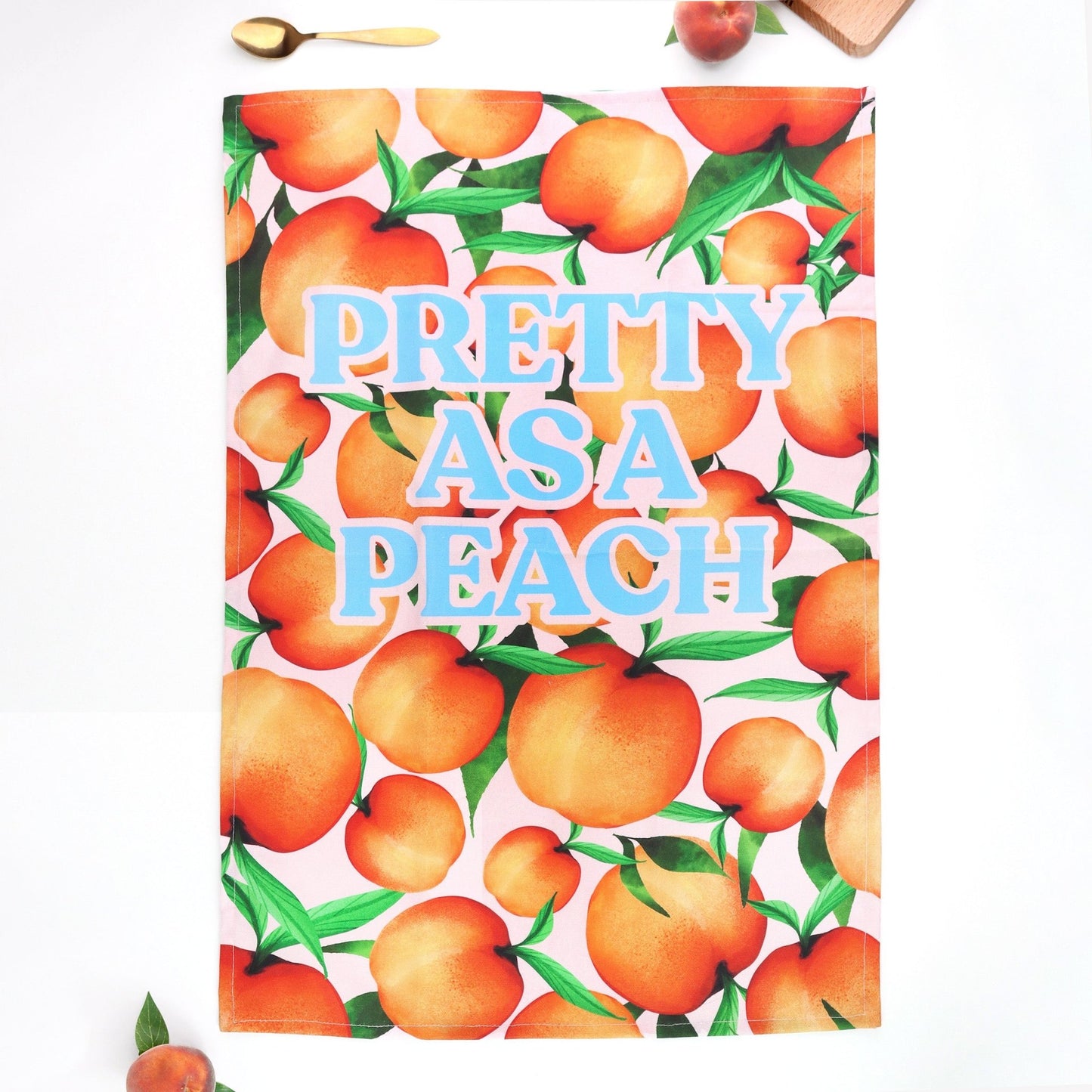 Pretty As A Peach Tea Towel - Fawn and Thistle