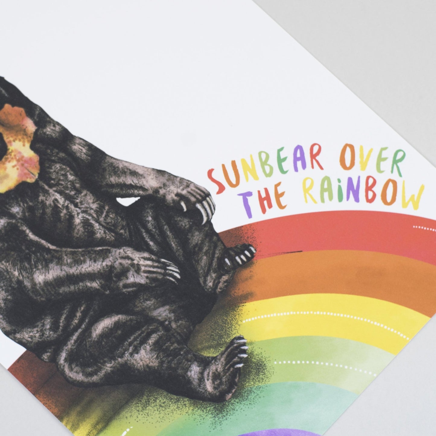 Sun Bear Over The Rainbow Art Print - Fawn and Thistle