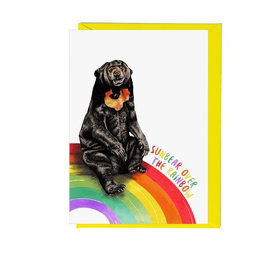 'Sunbear Over the Rainbow' Greeting Card - Fawn and Thistle