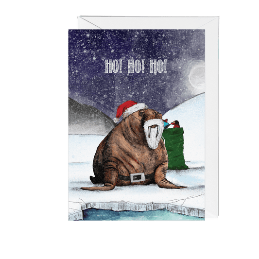 Walrus Santa Winter Wonderland Christmas Card - Fawn and Thistle