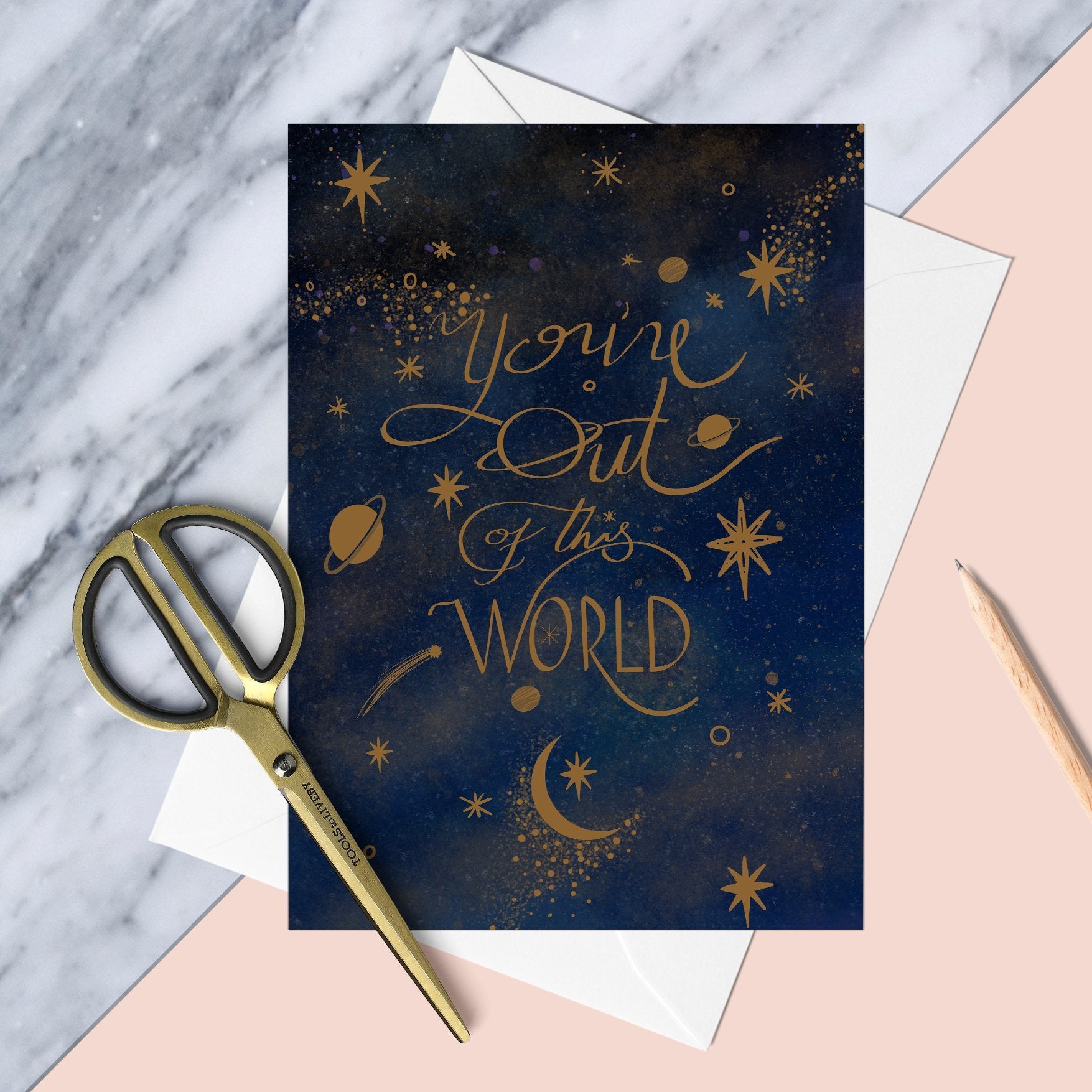You're Out of This World Celestial Greeting Card - Fawn and Thistle