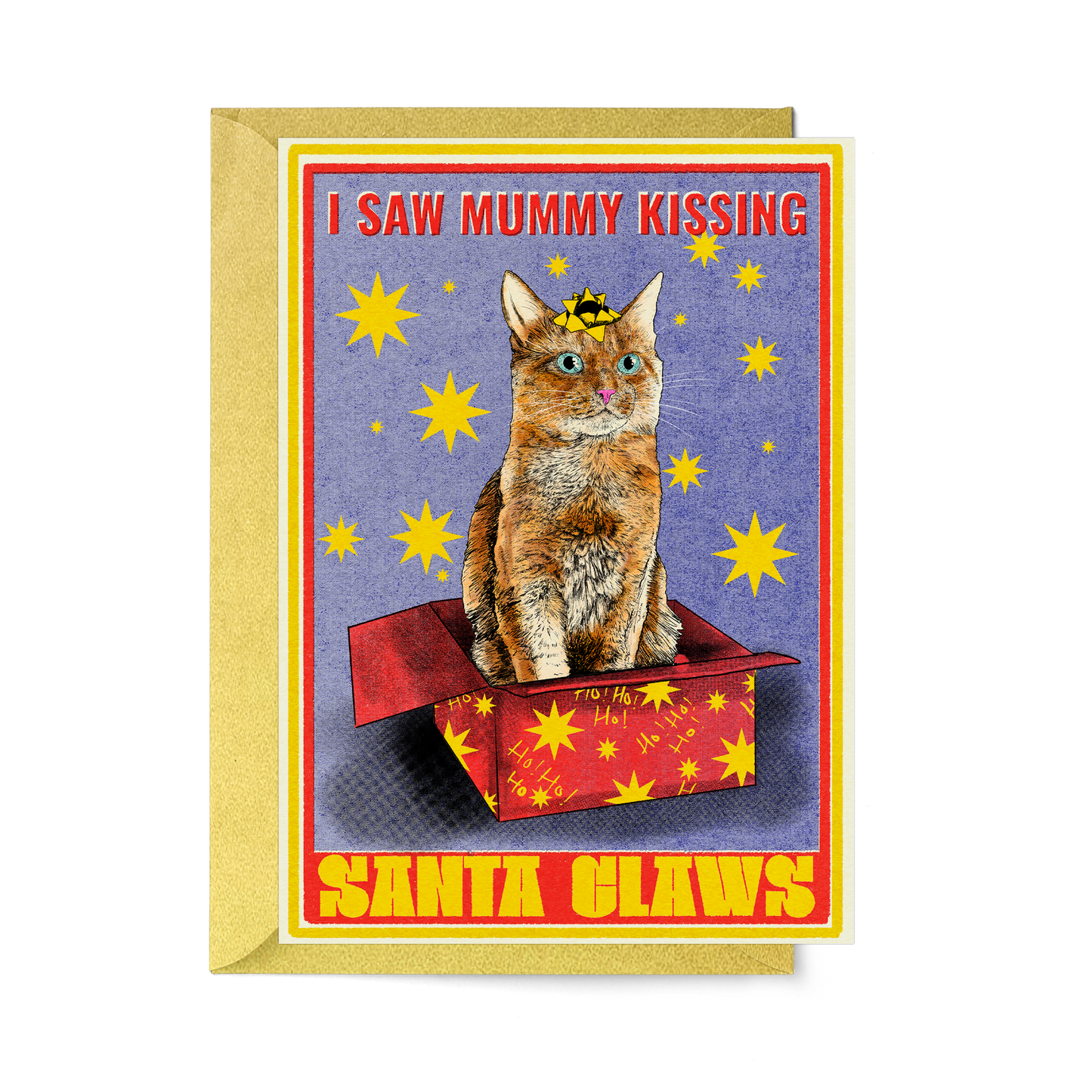 Funny cat christmas card by fawn and thistle