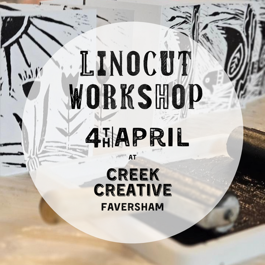 Linocut Workshop : 4th April 2024 | Creek Creative, Faversham
