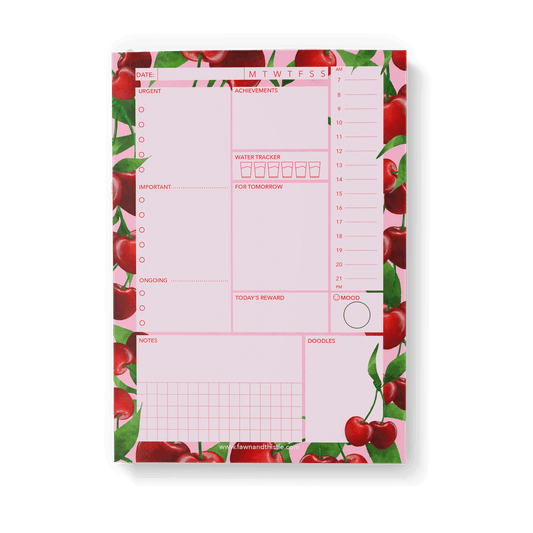 A5 Cherry Daily Planner - Fawn and Thistle - 