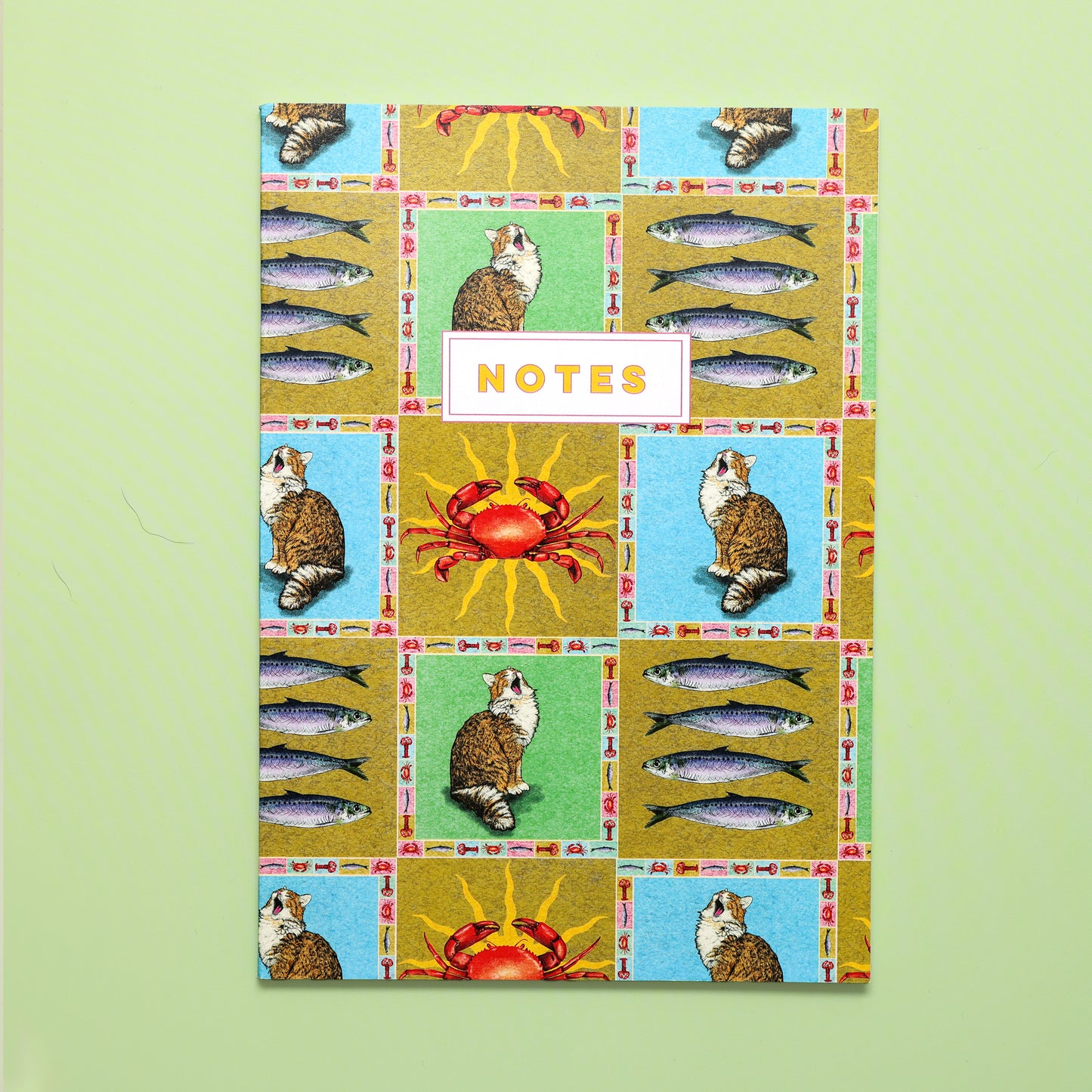 Feed The Cat Lined A5 Notebook