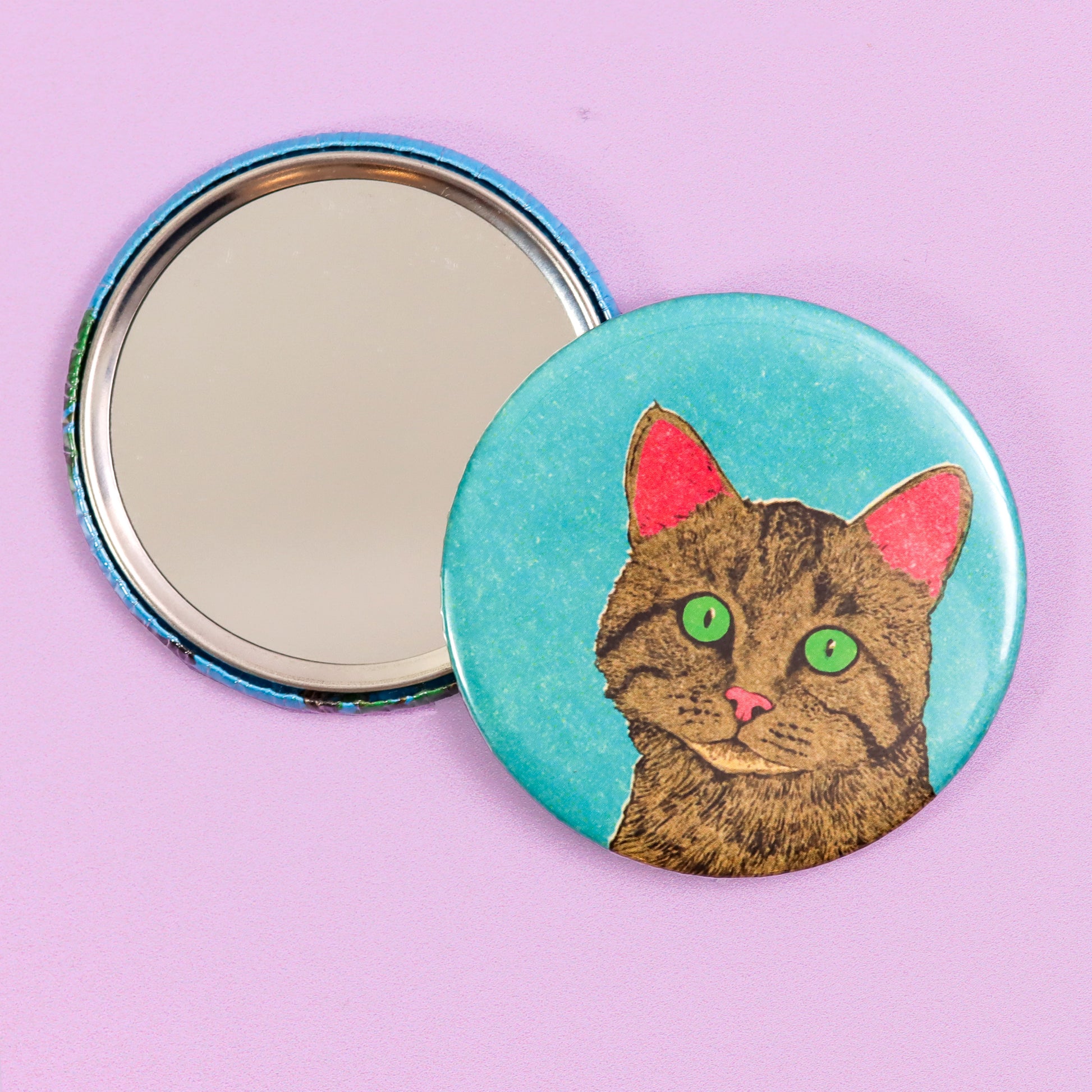 Curious Cat Pocket Mirror - Fawn and Thistle