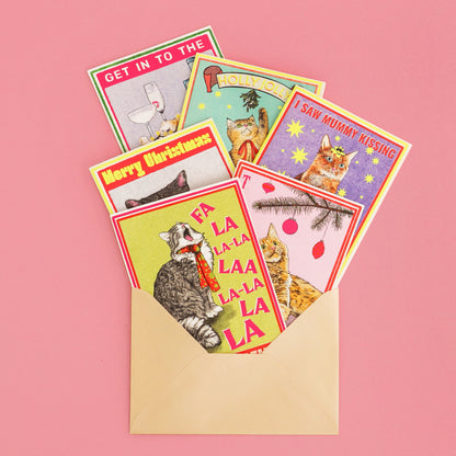 Feline Fine Cat Christmas Card collection by Fawn & Thistle