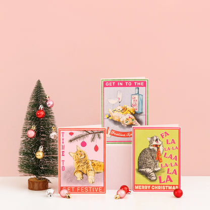 Feline Festive Cat Christmas card collection by Fawn & Thistle