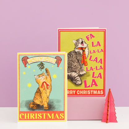 Singing Cat Merry Christmas Card by Fawn & Thistle