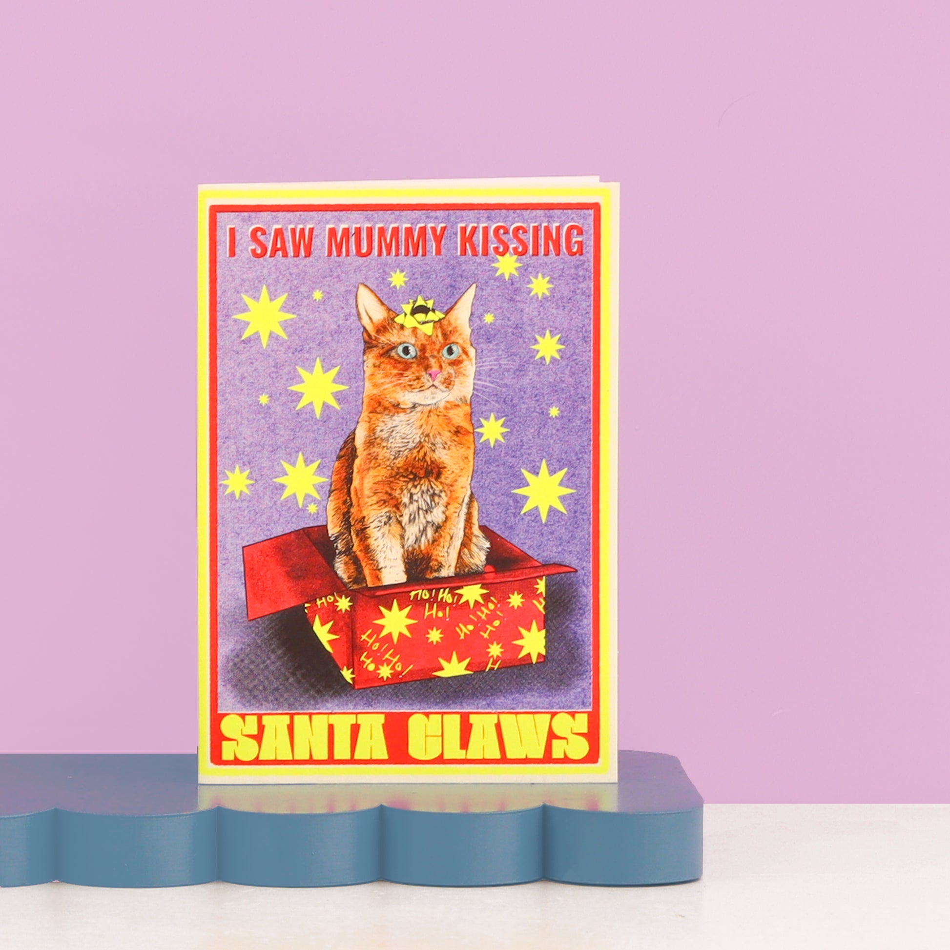 Funny cat christmas card by fawn and thistle